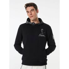 Discovery Expedition D4WM-SWT3290 Siyah Kapüşon Relaxed Düz Erkek Sweatshirt