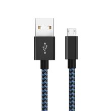 Diwu Micro USB Örgülü Yüksek Hızlı Mavi Şarj Kablosu