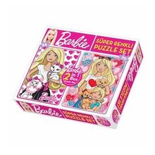Diytoy Süper Renkli 2si1 Arada Puzzle Set - Barbie / 54+70 Parça Puzzle