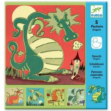 Djeco Dragons Resim Boyama Şablonları