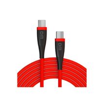 DM SL019 65W 3A Type-C to Type-C Kırmızı 2 mt Hızlı Şarj ve Data Kablosu
