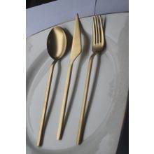 Dmr Life Mat Gold 72 Parça 12 Kişilik Çatal Kaşık Bıçak Takımı