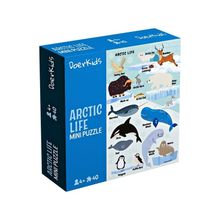 Doer Kids Kuzey Kutbu Hayvanları 40 Parça Renkli Mini Puzzle