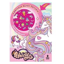 Doğan Kitap I Love Unicorn Eğlenceye Açılan Pencere Çıkartmalı Boyama Kitabı