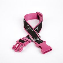 Doggie 3 cm x 36-60 cm Mor Köpek Desenli Dokuma Köpek Boyun Tasması