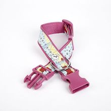 Doggie 3 cm x 36-60 cm Mor Pati Desenli Dokuma Köpek Boyun Tasması