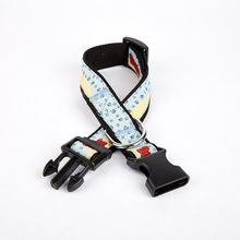 Doggie 3 cm x 36-60 cm Siyah Köpek ve Pati Desenli Dokuma Köpek Boyun Tasması