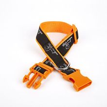 Doggie 3 cm x 36-60 cm Turuncu Köpek Desenli Dokuma Köpek Boyun Tasması