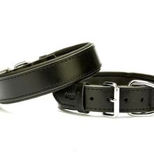 Doggie 3,5x45-50 cm Siyah El Yapımı Konforlu Deri Köpek Tasması