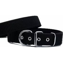 Doggie Elit Dokumadan El Yapımı Siyah 4x57-65 cm Köpek Boyun Tasması