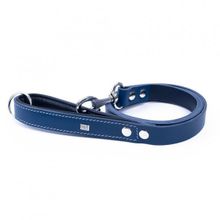 Doggie Fırstclass Gerçek Deriden El Yapımı 2x140 cm Royal Mavi Köpek Gezdirme Kayışı
