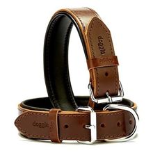 Doggie Fırstclass Kahverengi 3.5x52-60 cm Large Köpek Deri Boyun Tasması