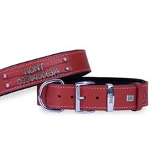 Doggie Konfor Deri Kırmızı 3.5x47-55 cm Köpek Boyun Tasması