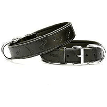 Doggie Konfor Deri Siyah 3.5x47- 55 cm Köpek Boyun Tasması
