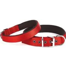 Doggie Konforlu Dokumadan El Yapımı Kemik Süslü Kırmızı 2.5x42-50 cm Köpek Boyun Tasması