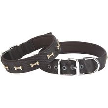Doggie Konforlu Dokumadan El Yapımı Kemik Süslü Siyah 3x42-50 cm Köpek Boyun Tasması