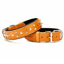 Doggie Konforlu El Yapımı Çivili Kamel 4x57-65 cm Köpek Boyun Tasması