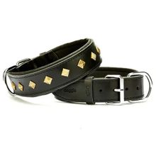 Doggie Konforlu El Yapımı Pençe Süslü Siyah 4x52-60 cm Köpek Boyun Tasması