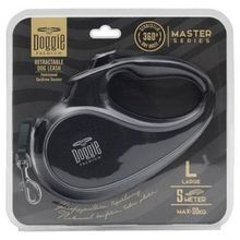Doggie Large 50 kg 5 mt Siyah Master Otomatik Köpek Uzatma Tasması