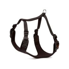 Doggie Large Siyah 2x55 65 cm Havalı Dokuma Köpek Göğüs Tasması