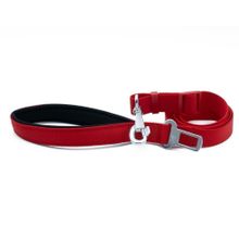 Doggie M 2.5x80-120 cm Kırmızı Dokuma Emniyet Kemerli Köpek Gezdirme Kayışı