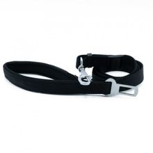 Doggie M 2.5x80-120 cm Siyah Dokuma Emniyet Kemerli Köpek Gezdirme Kayışı