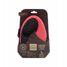 Doggie Soft Seri Large Pembe Otomatik Köpek Tasması