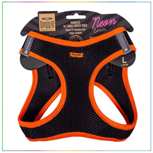 Doggie Turuncu L 42-48 cm Havalı Dokuma Neon Serisi Küçük Irk Köpek Göğüs Tasması
