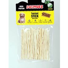 Dogmozz Premium Stick İnce Burgu Beyaz 50 Adet Deri Çubuk