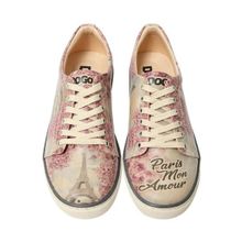 Dogo Kadın Vegan Deri Çok Renkli Paris Mon Amour Tasarım Sneakers