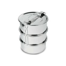 Doğuş Mutfak 12x6 cm 3'lü Paslanmaz Çelik Tek Kişilik Sefer Tası