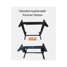 Dokya Dizayn Karavanlar Ve Tekneler İçin Katlanır Masa Ayağı 35-70Cm Siyah