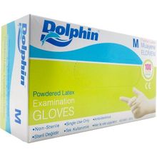Dolphin Pudralı M 100'lü Lateks Eldiven (10 adet)