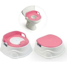 Dolu 3 in 1 Pembe Lazımlık Adaptör Basamak