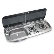 Dometic MO 2370L Cam Kapaklı 2 Gözlü Ocak Evye Kombinasyonu