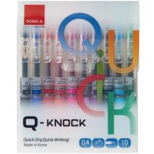 Dong-A 10 Renk Q-Knock 04 mm Jel Kalem Seti