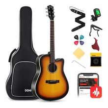 Donner EC1020 Sunburst Cutaway Akustik Gitar Paketi