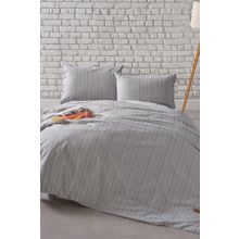 Doqu Home İpliği Boyalı Serisi Mabel Çift Kişilik Antrasit 200x220 cm Nevresim Takımı