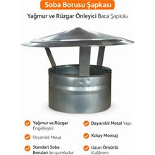 Dorello Soba Borusu Şapkası – Yağmur ve Rüzgar Önleyici Baca Şapkası