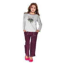 Doremi Gri Melanj Kız Çocuk Pijama Takımı