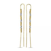 Dorikalı Altın 14K Sarı ve Beyaz Gold Küpe