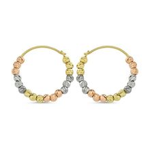 Dorikalı Triacolor 14k Gold Altın Küpe