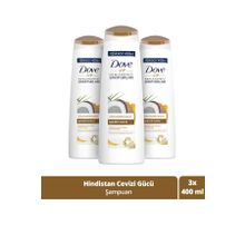 Dove Güçlendirici Bakım Hindistan Cevizi 3x400 ml Saç Bakım Şampuanı