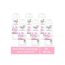 Dove Lotus 6x150 ml Kadın Sprey Deodorant