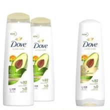 Dove Ultra Care Dökülme Karşıtı Bakım Avokado 2x400 ML Saç Bakım Şampuanı + 350 ML Saç Bakım Kremi