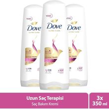 Dove Ultra Care Uzun Saç Terapisi Uzun Yıpranmış Saçlar İçin 3x350 ml Saç Bakım Kremi