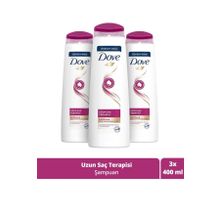 Dove Uzun Saç Terapisi Yıpranmış Saçlar İçin 3x400 ml Saç Bakım Şampuanı