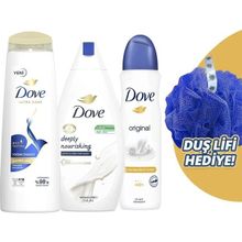 Dove Yoğun Onarıcı 400 ml Şampuan + Nemlendirici 500 ml Duş Jeli + Kadın 150 ml Sprey Deodorant