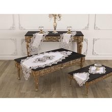 Dowry World Duru 5 Parça Krem Salon Takımı