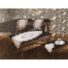 Dowry World Elegance 5 Parça Krem Salon Takımı